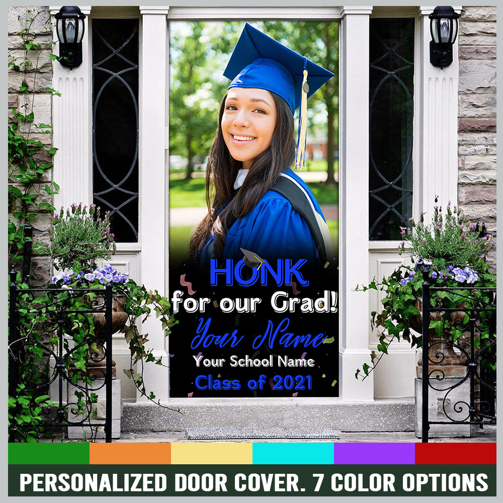 89Customized Personalized Door Cover Honk For Grad 2021