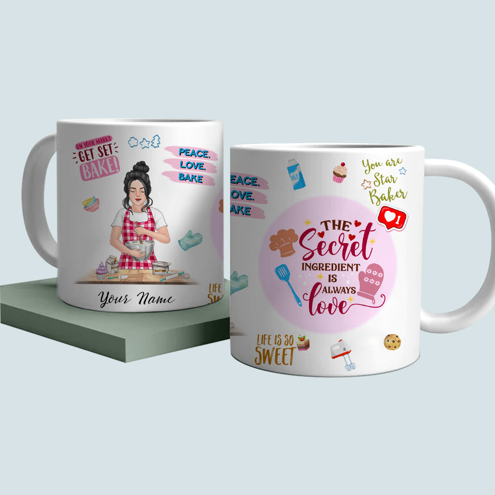89Customized Baking Is My Therapy Personalized Mug