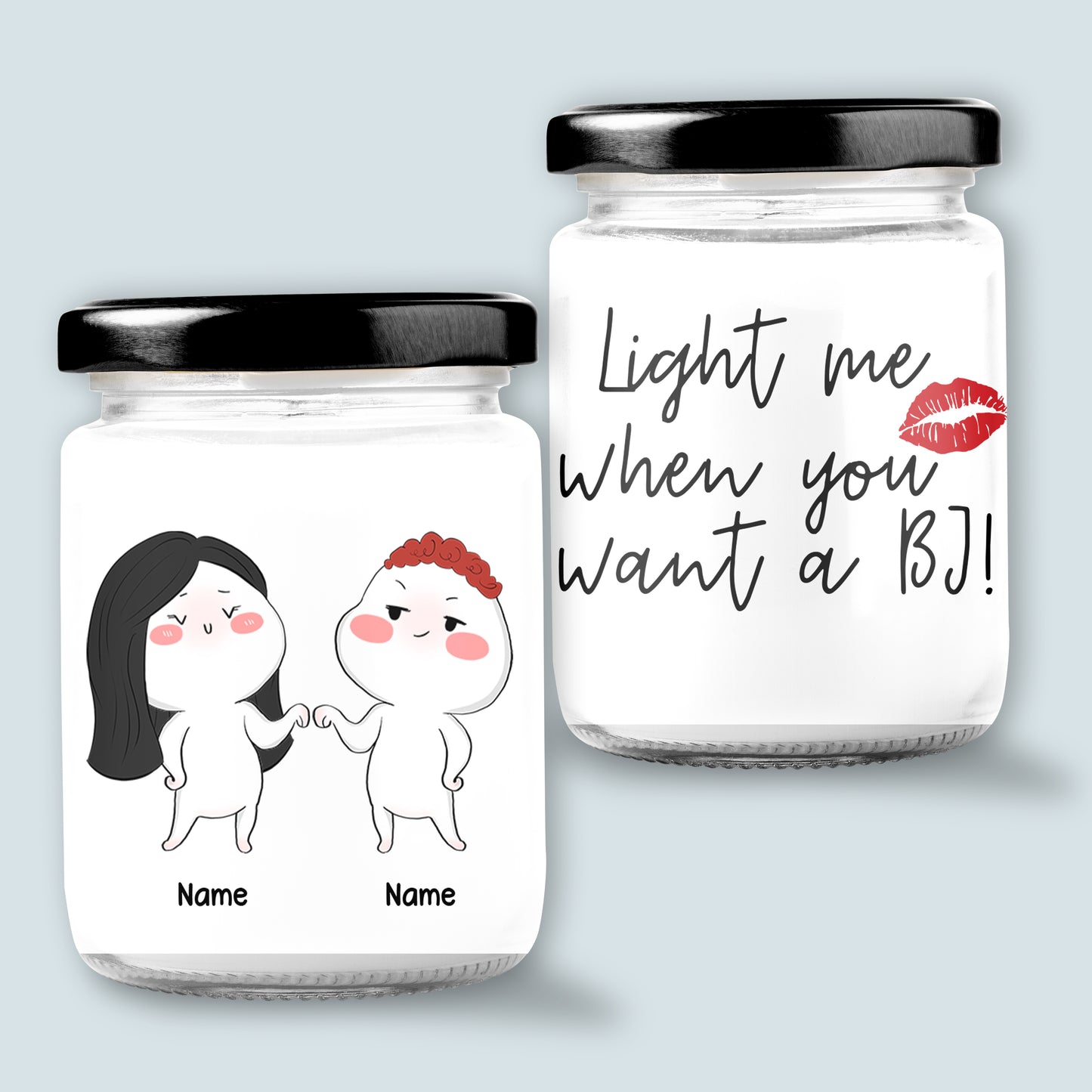 89Customized Funny and Naughty Gift for Him Gift for Her Couple Personalized Candle