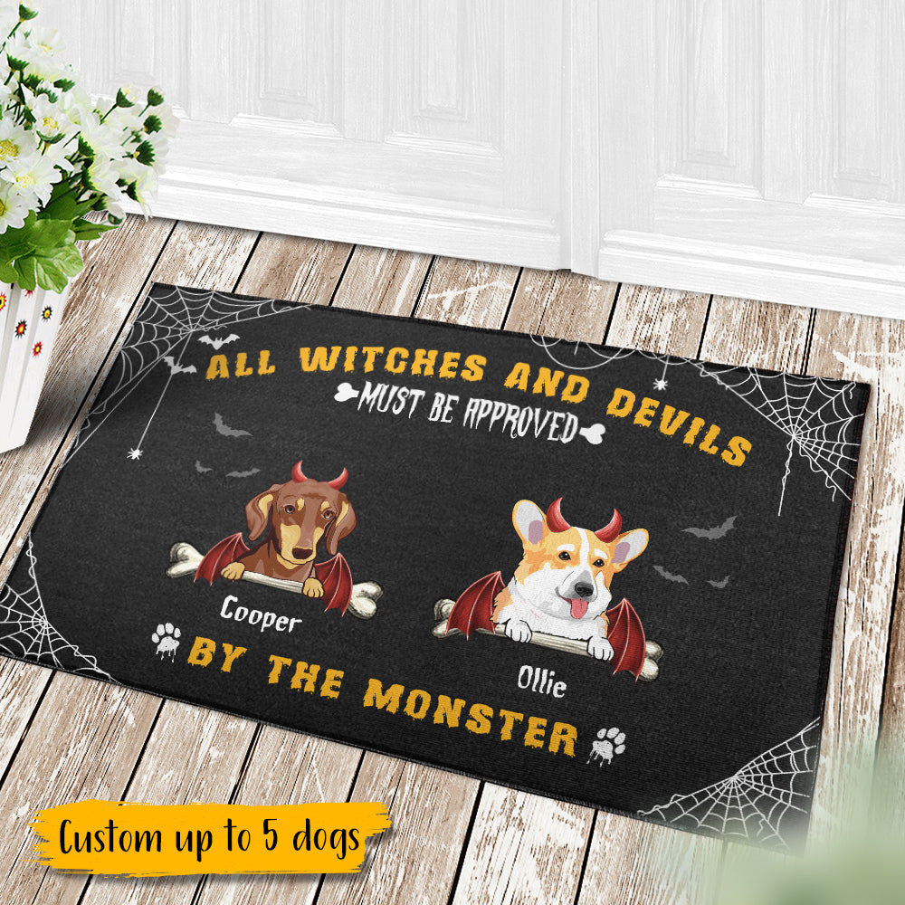 89Customized All Witches And Devils Must By The Monster Dogs Personalized Doormat