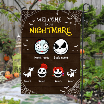 89Customized Welcome to our nightmare personalized flag