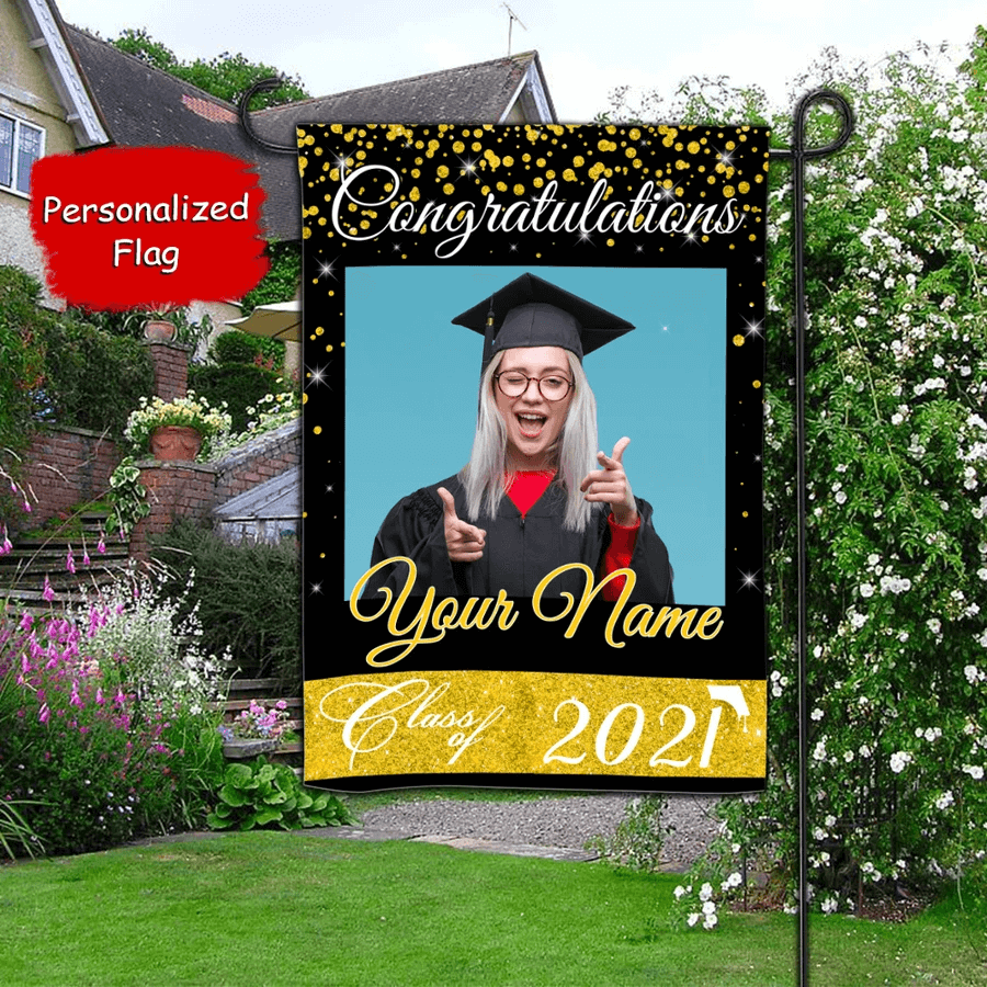 89Customized Personalized Flag Photo Graduation Congratulations