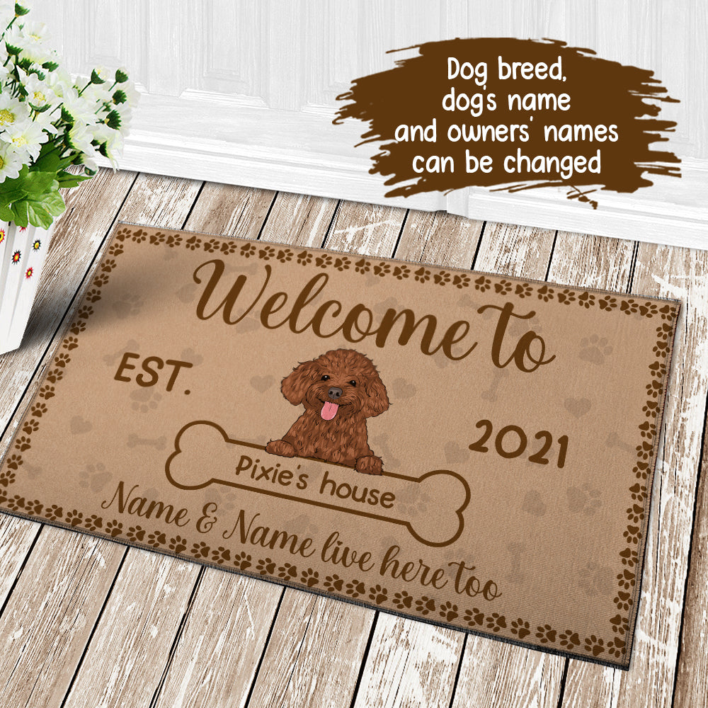 89Customized welcome to dog's house doormat