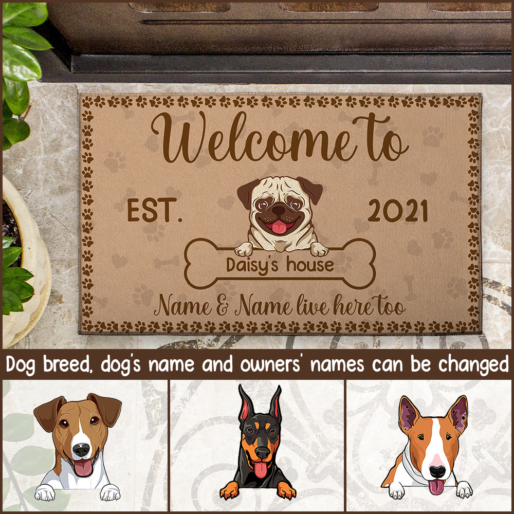 89Customized welcome to dog's house doormat