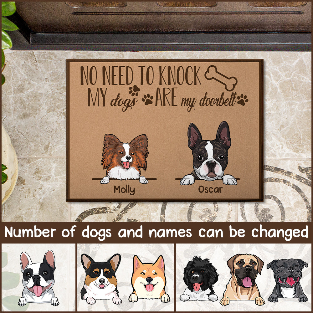 89Customized My Dogs Are My Doorbell Personalized Doormat