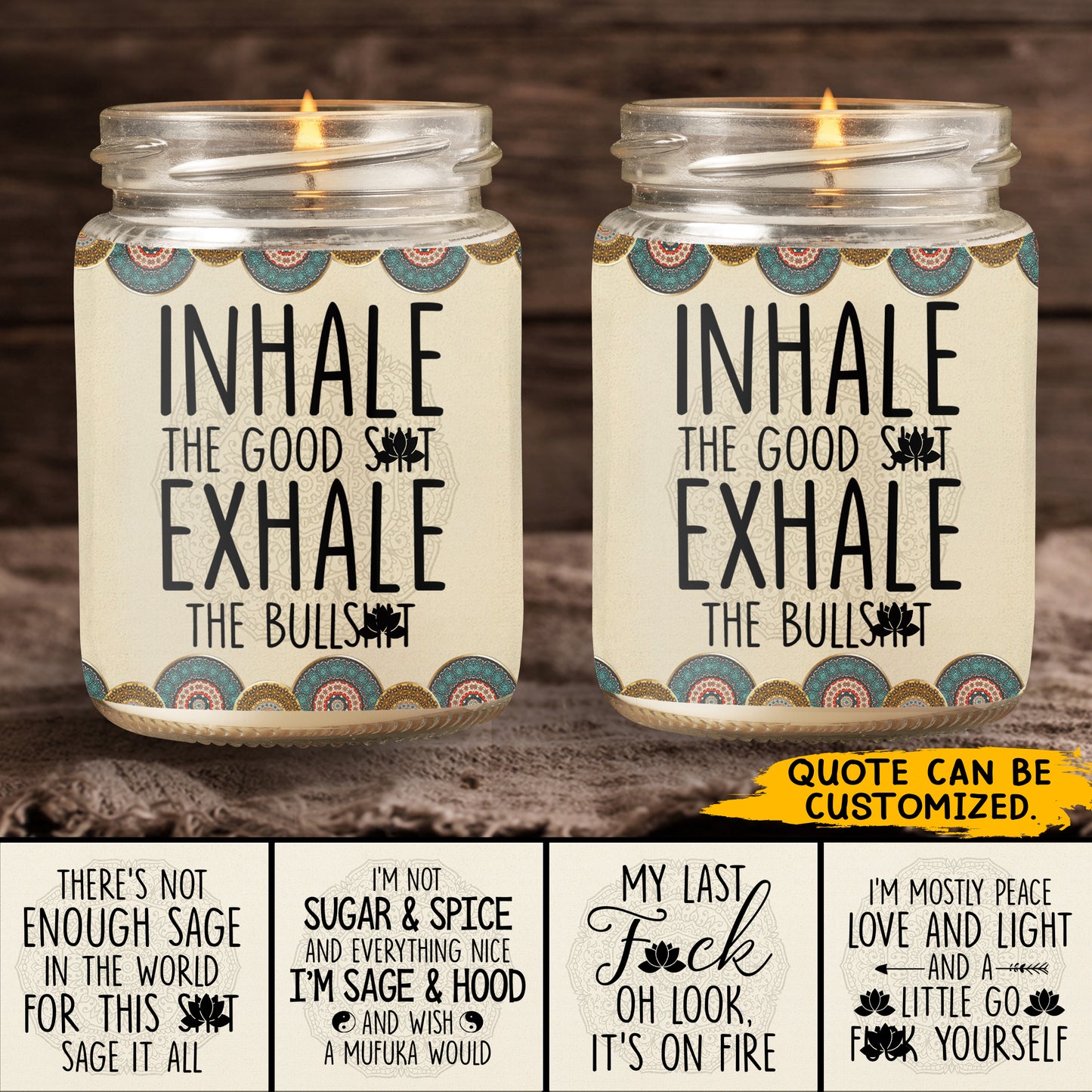 89Customized Yoga Gift Meditation Gift Personalized Candle