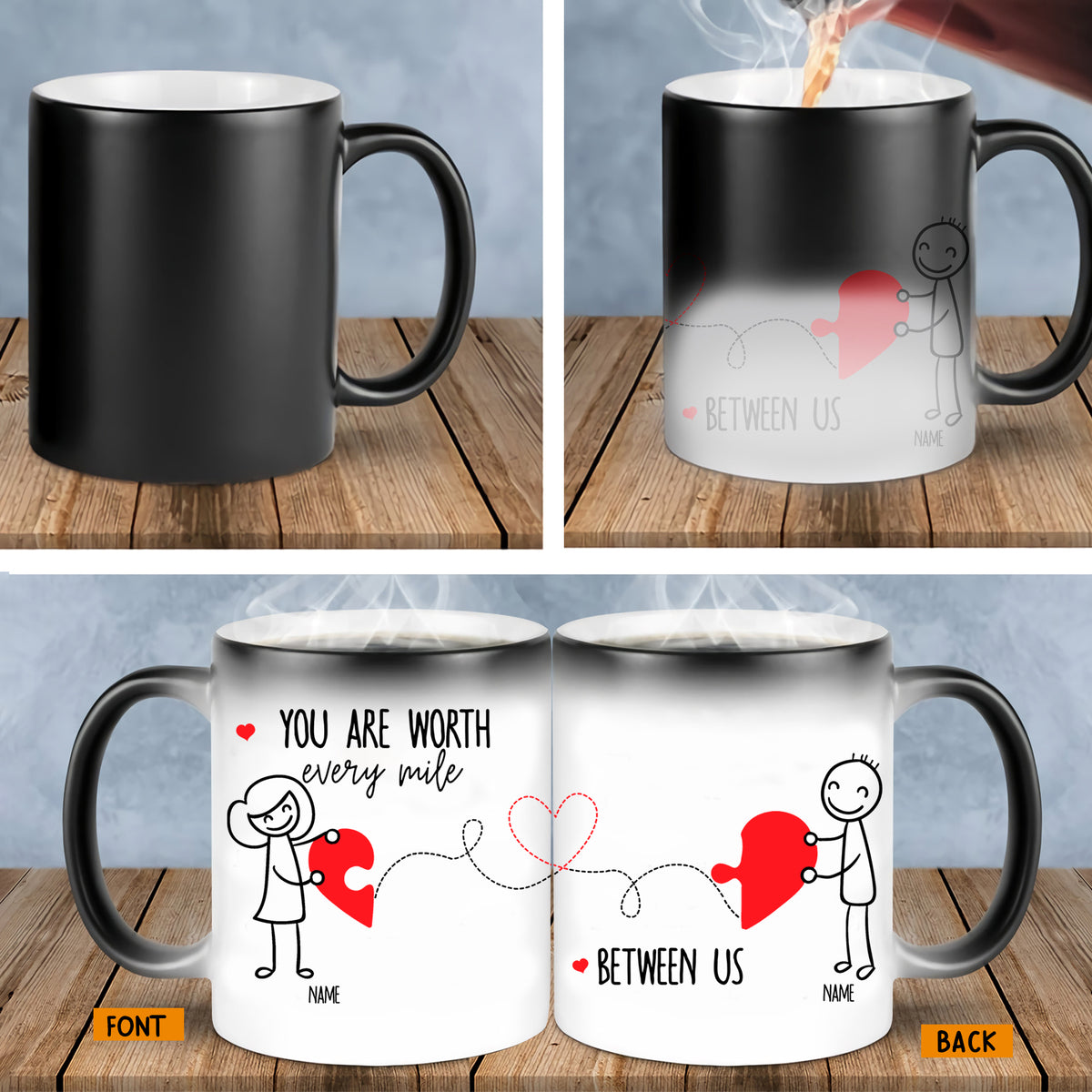89Customized You are worth every mile between us personalized mug