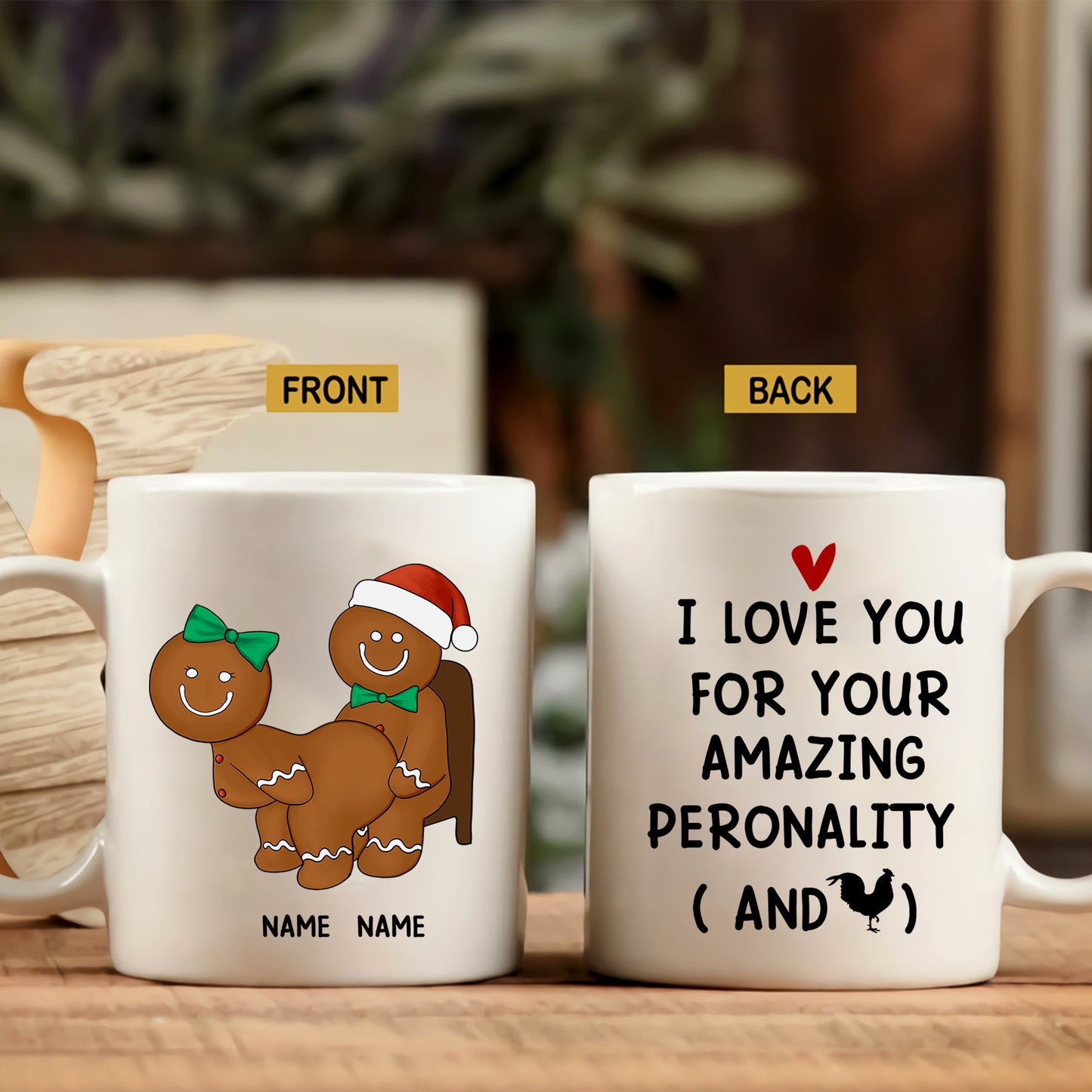 89Customized Dear Husband Gingerbread Couple Personalized Mug