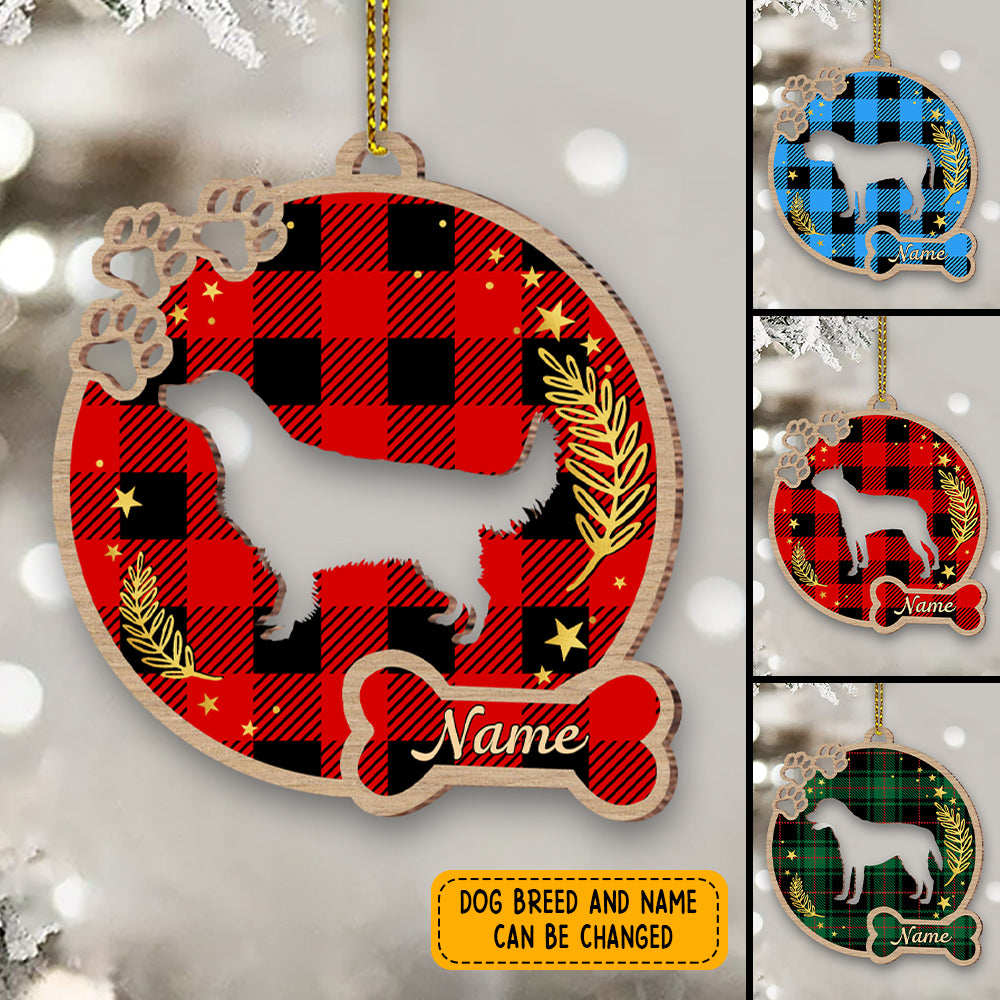 89Customized I love My Dog Personalized Wooden Ornament