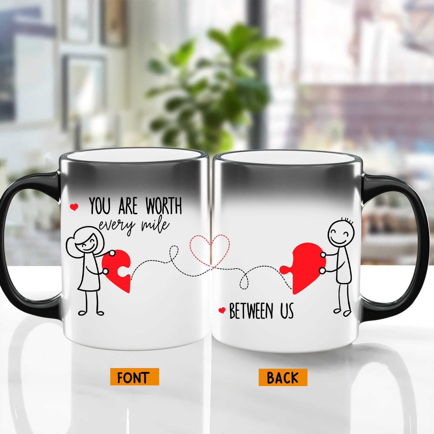 89Customized You are worth every mile between us personalized mug