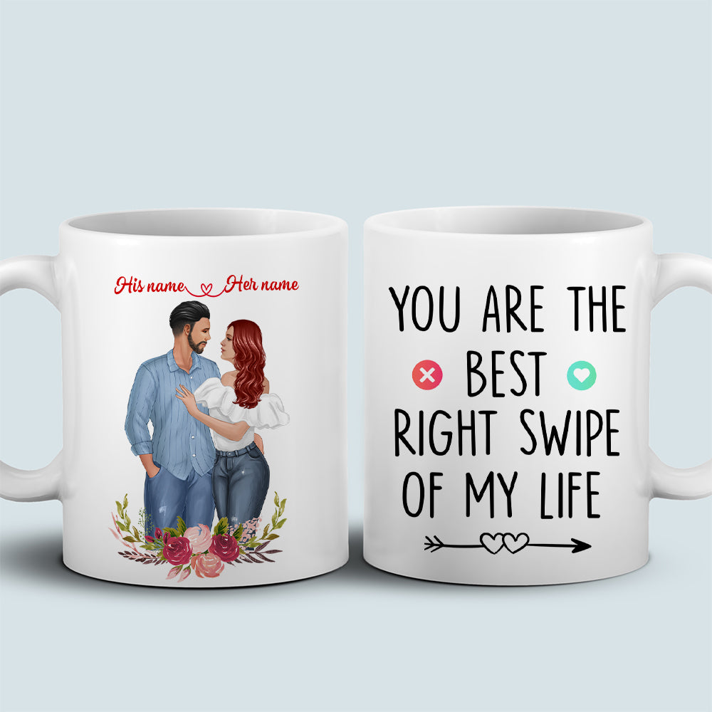 89Customized Online dating gift for lovers husband wife Couple Personalized Mug