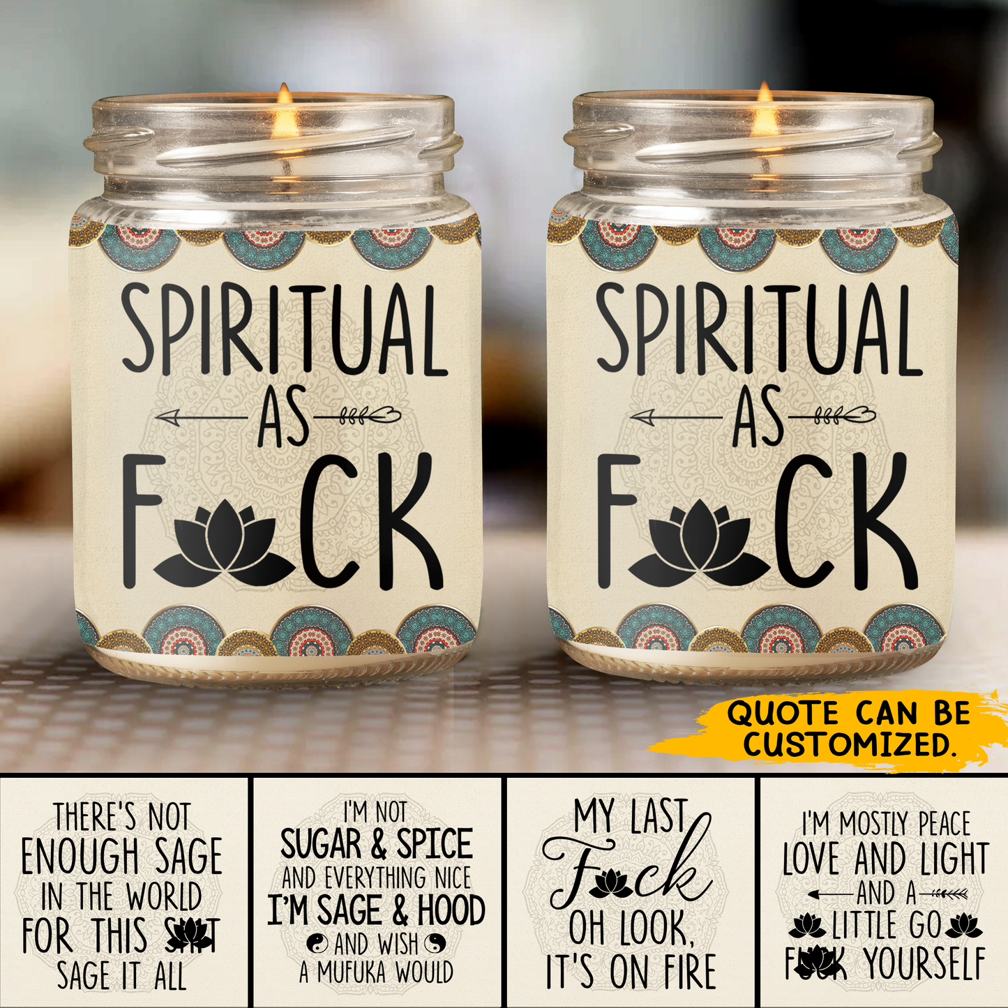 89Customized Yoga Gift Meditation Gift Personalized Candle