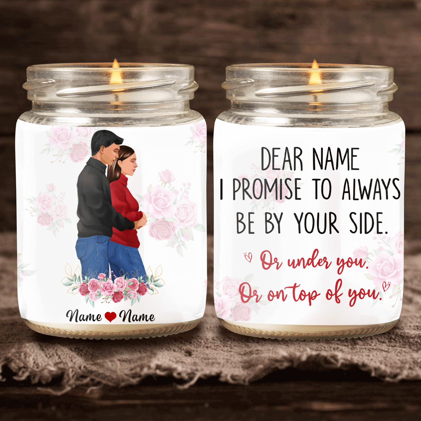 89Customized Candle Gift for Him Gift for Her Couple Personalized Candle