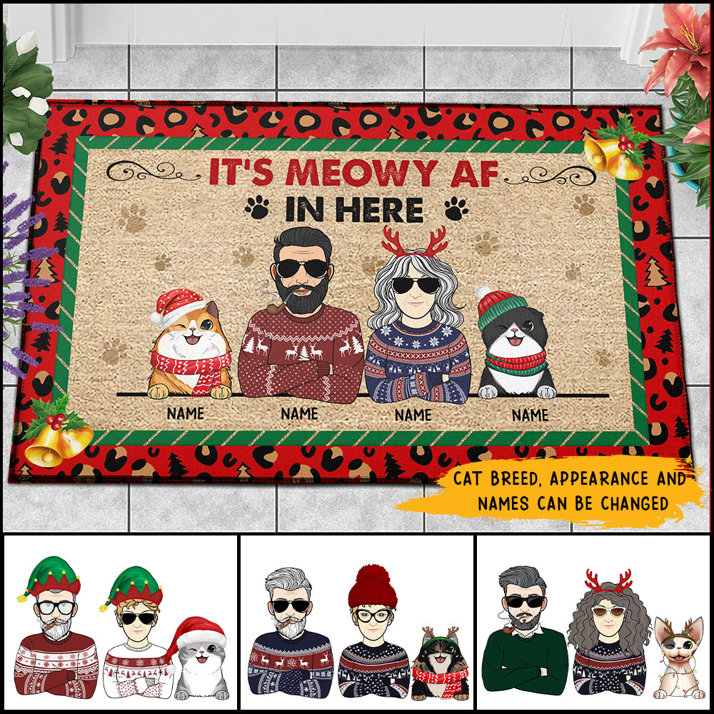 89Customized It's Meowy AF In Here Personalized Doormat