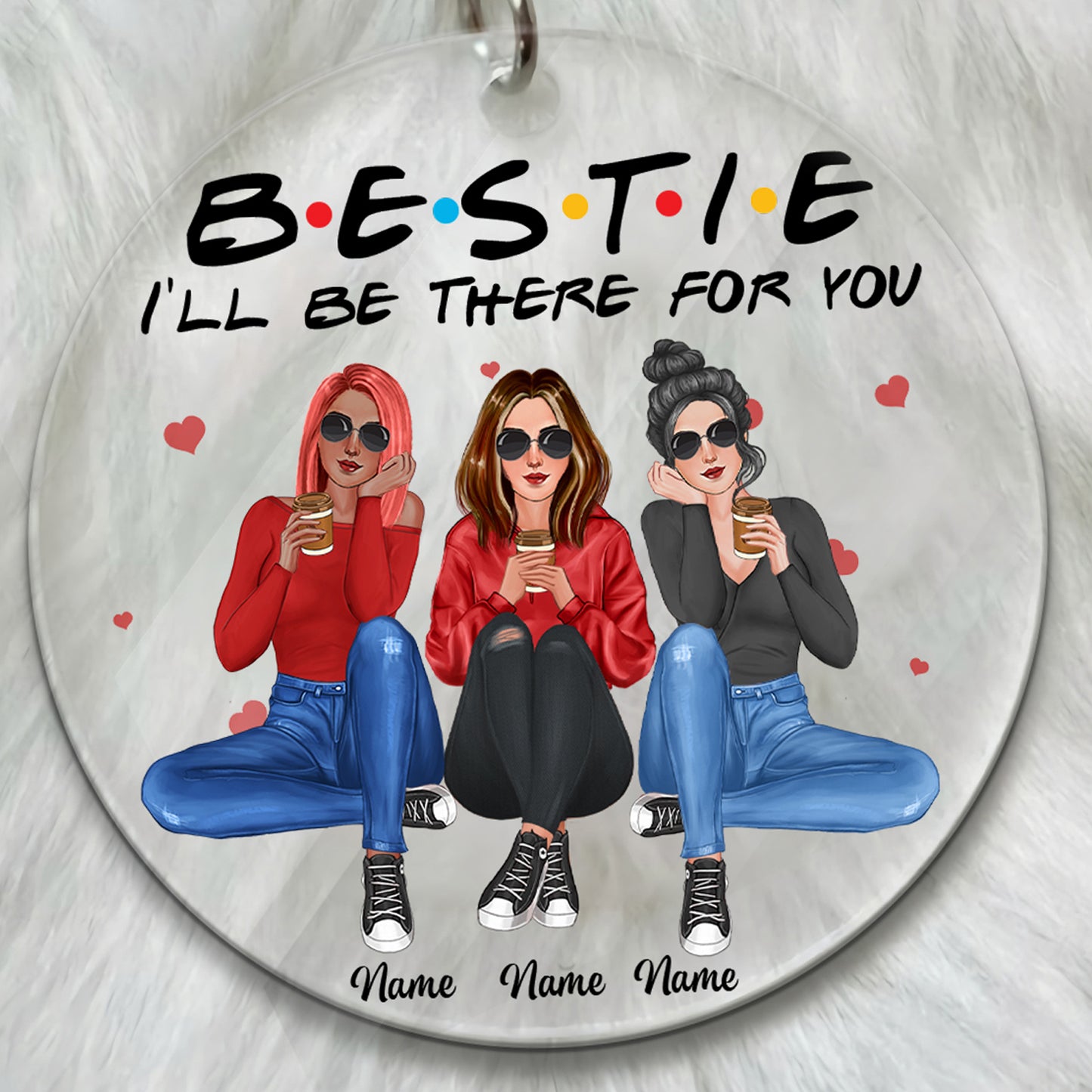 89Customized F.R.I.E.N.D.S Bestie Personalized Keychain