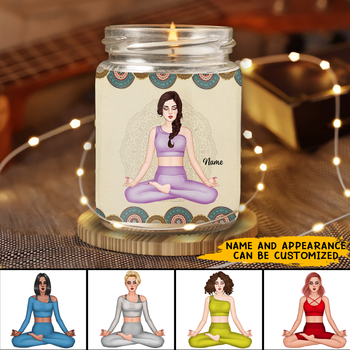 89Customized Yoga | Mediation Gift Personalized Candle