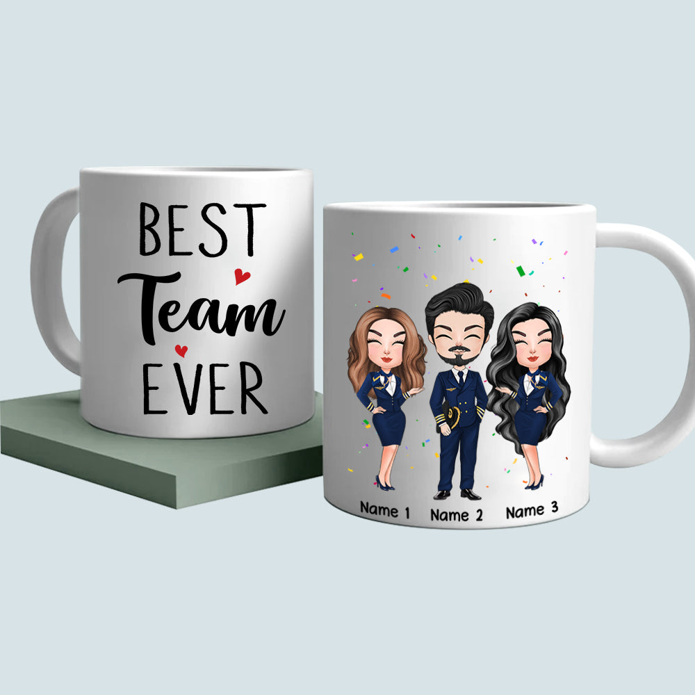 89Customized Best Team Ever Aviation Personalized Mug