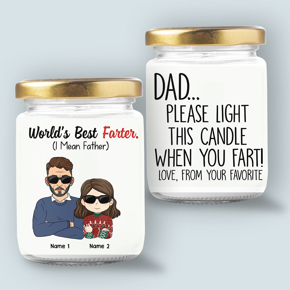 89Customized Dad... Please Light This Candle When You Fart! Personalized Candle