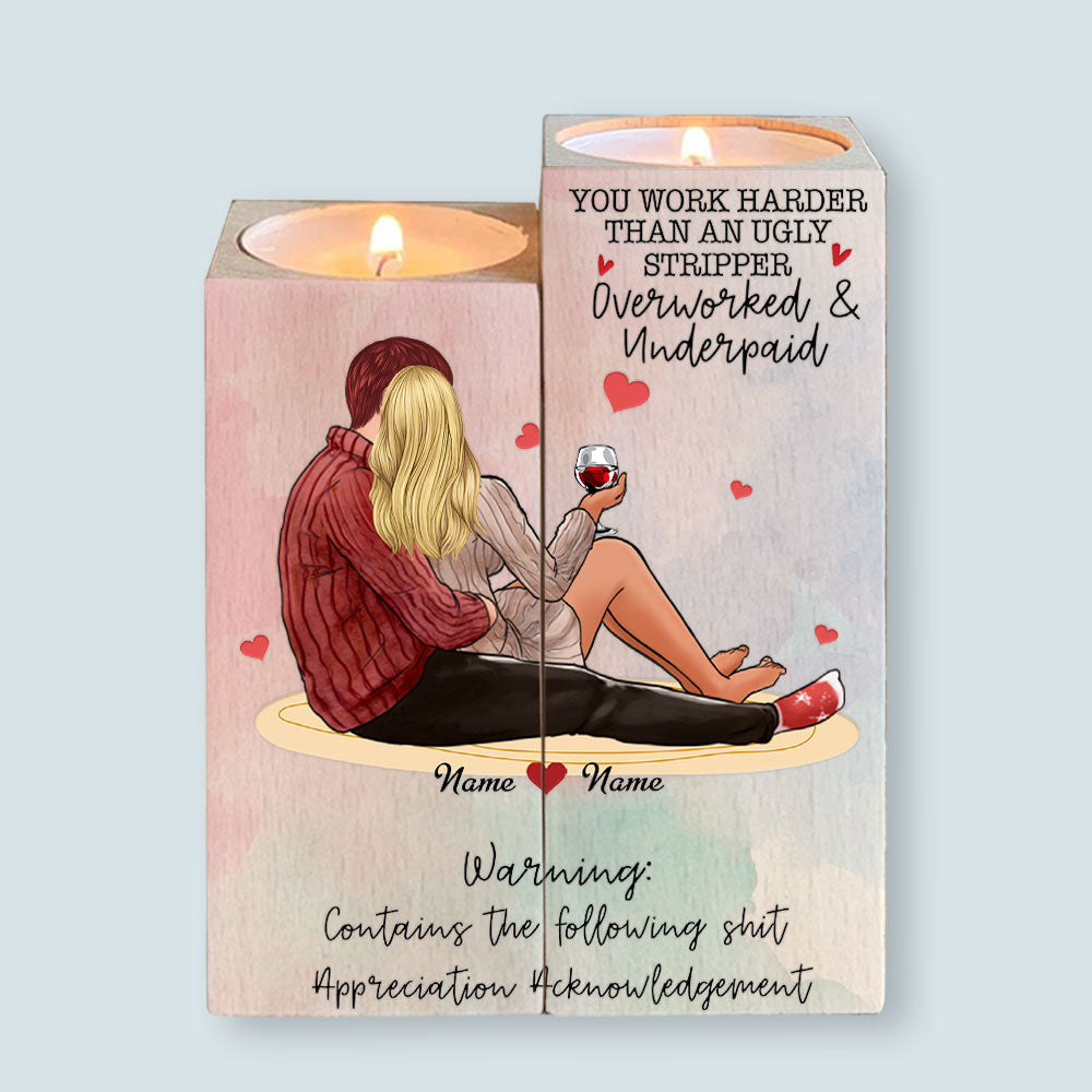 89Customized Best gift for couple Personalized Candle Holder