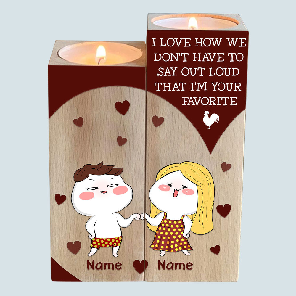 89Customized Funny Couple Personalized Candle Holder