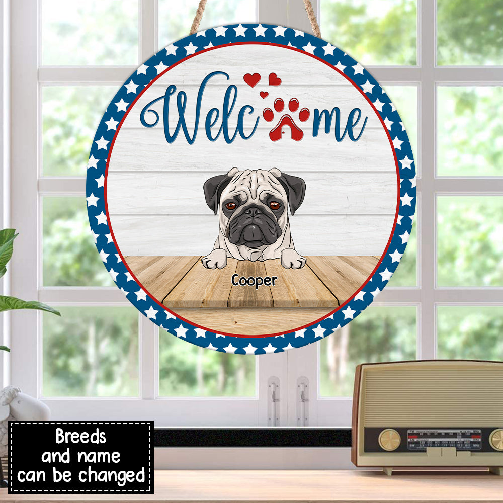 89Customized Dogs And Cats Welcome Personalized Wood Sign