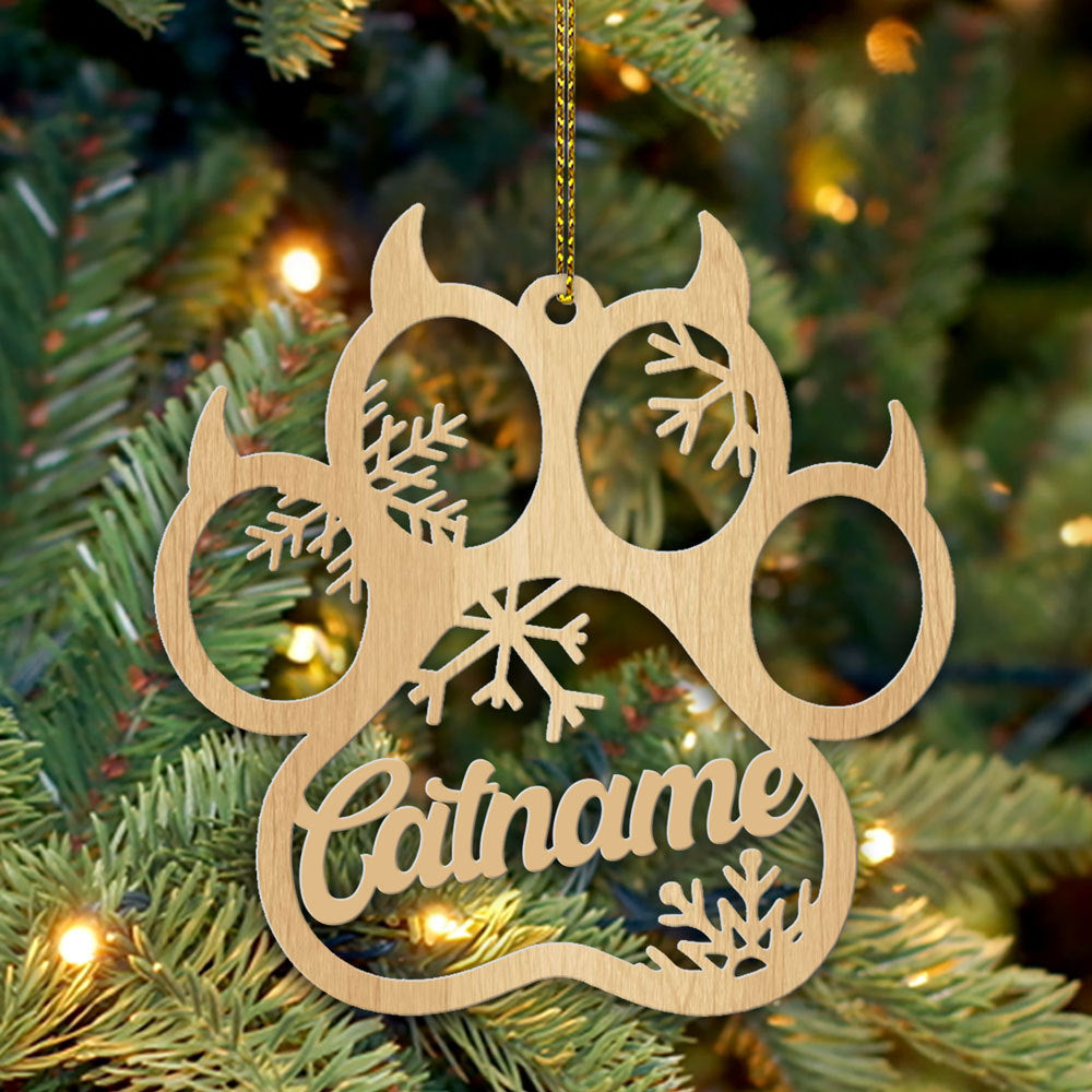 89Customized Christmas Dog/Cat Personalized One Sided Ornament