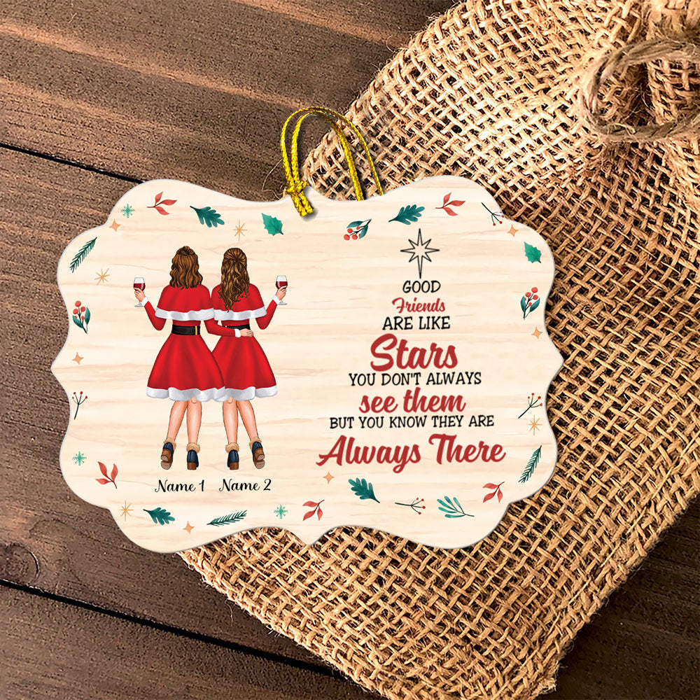 89Customized Good friends are like stars Personalized Ornament