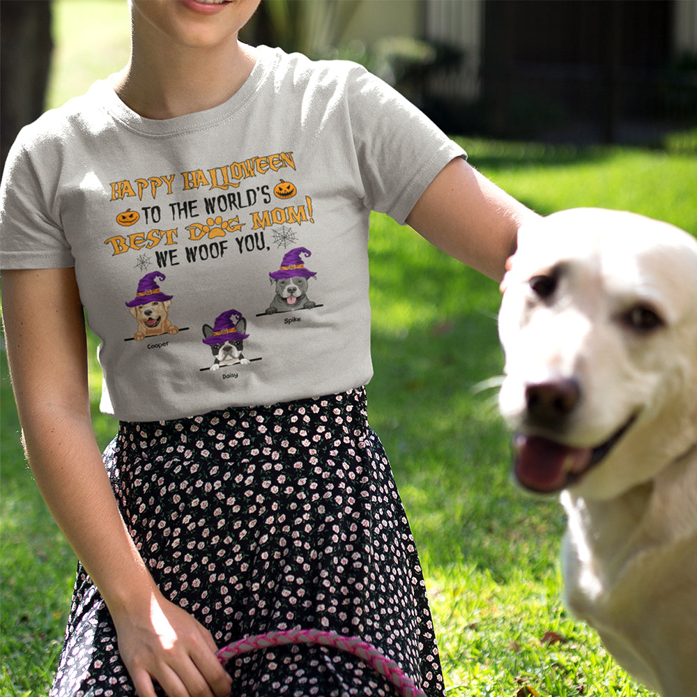 89Customized Happy Halloween to the world’s best dog mom Customized Shirt