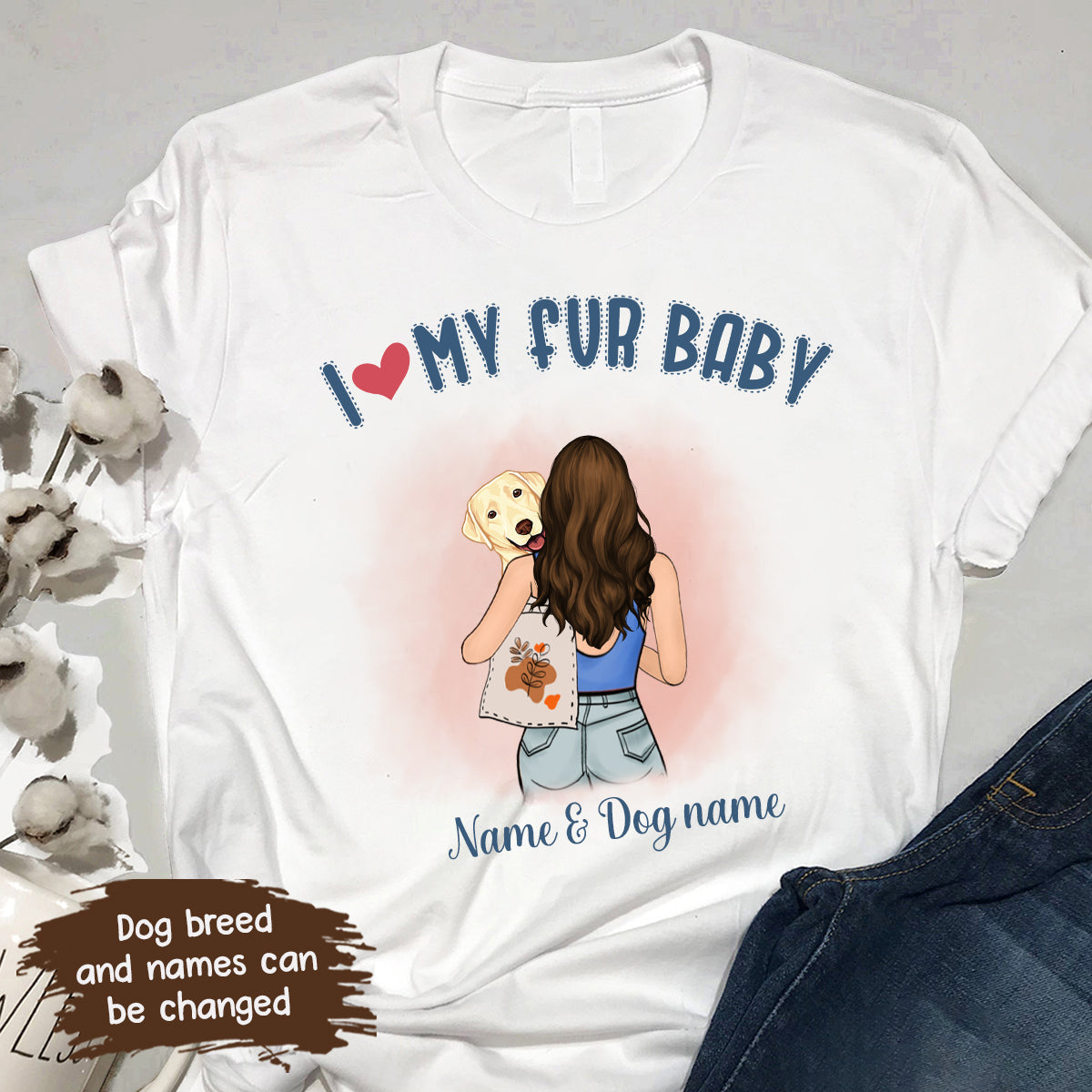 89Customized Dog Mom Personalized T-Shirt