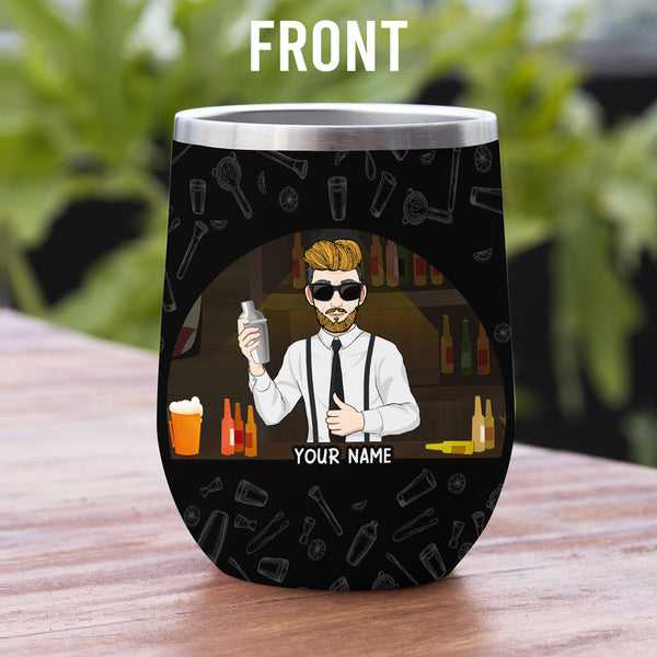 89Customized Adult Daycare Director Aka The Bartender Wine Tumbler