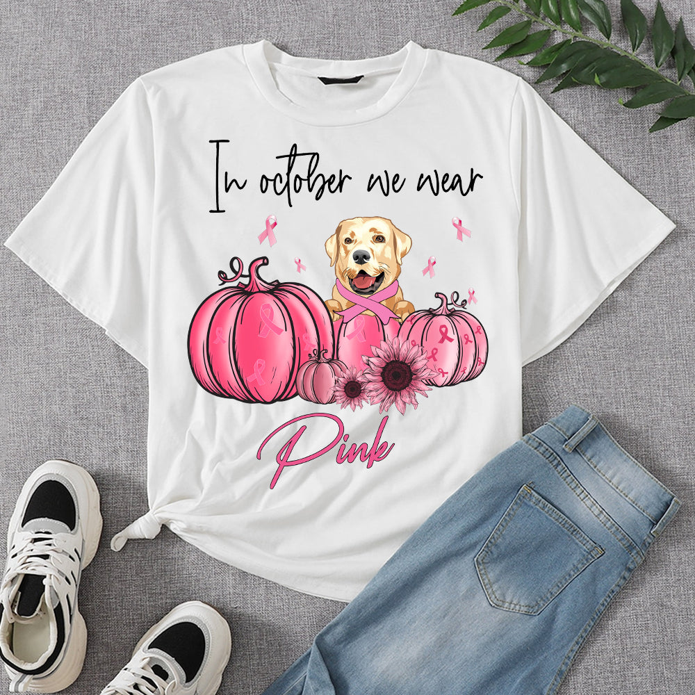 89Customized In october we wear pink dog personalized shirt