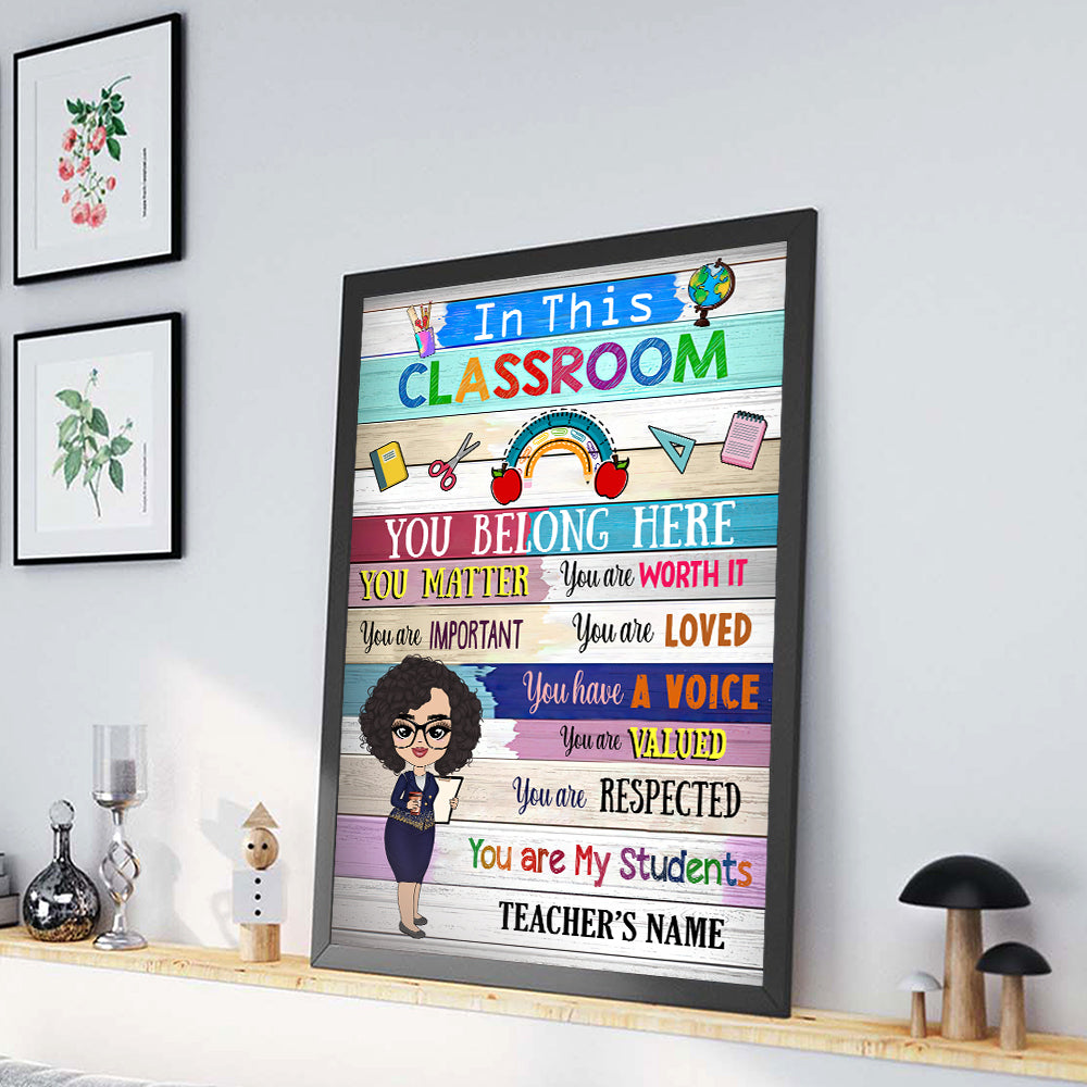 89Customized In this classroom you are my students Customized Vertical Poster