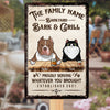 89Customized Deck/Patio/Backyard Bark & Grill Personalized Printed Metal Sign For Dog And Cat Lovers