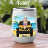 89Customized I am a jeep girl you can't drive it Customized Wine tumbler