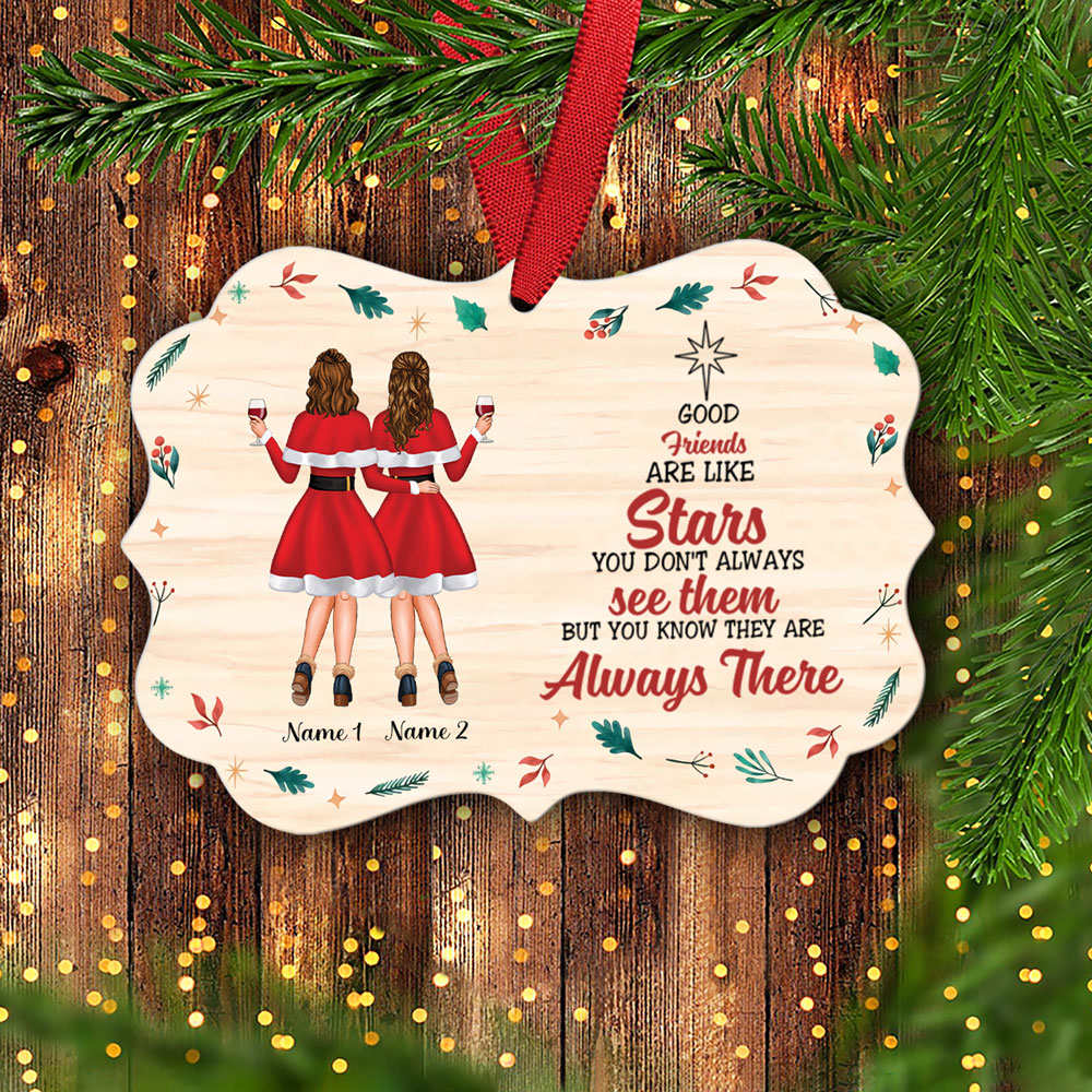 89Customized Good friends are like stars Personalized Ornament