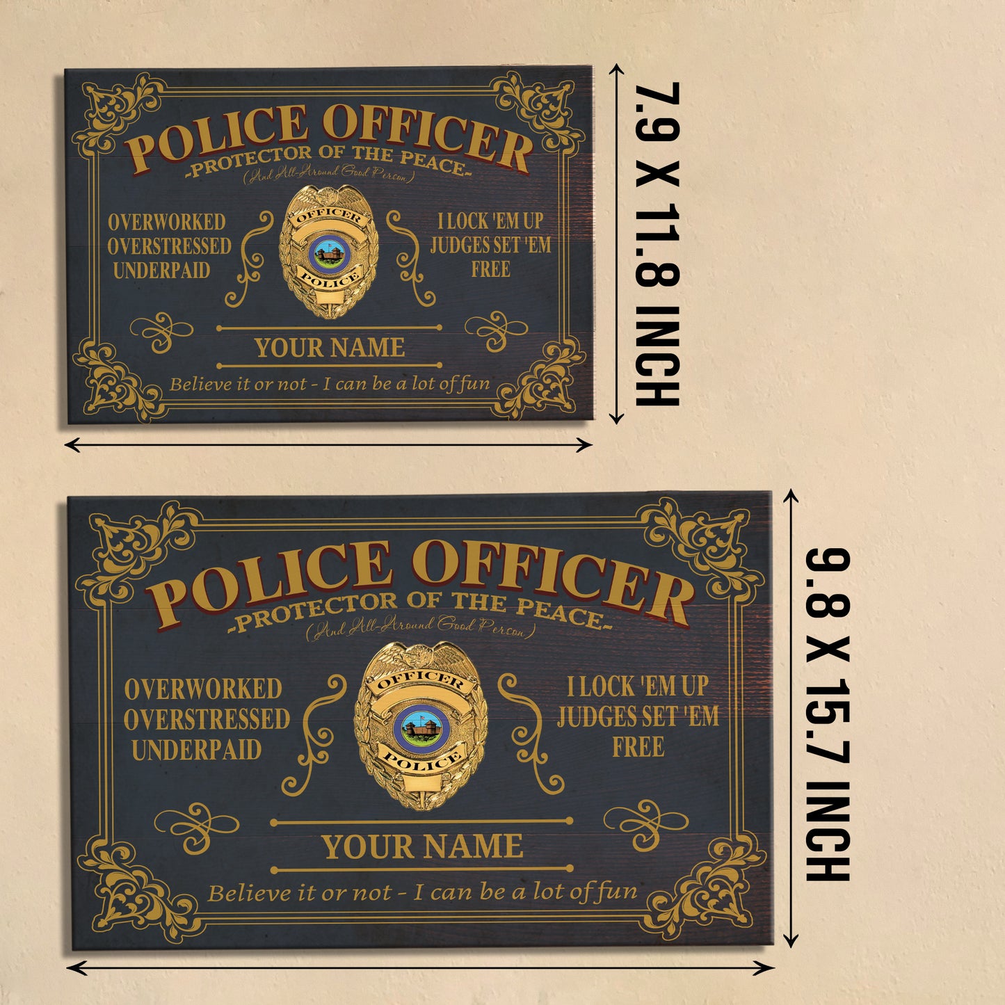 89Customized Personalized Police Officer Pallet Sign
