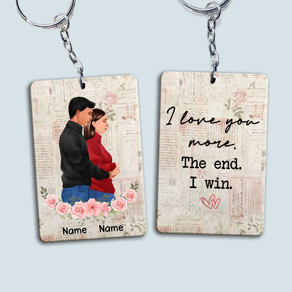 89Customized Drive safe I need you here with me Valentine's Gift for Lovers Husband Wife Personalized Keychain