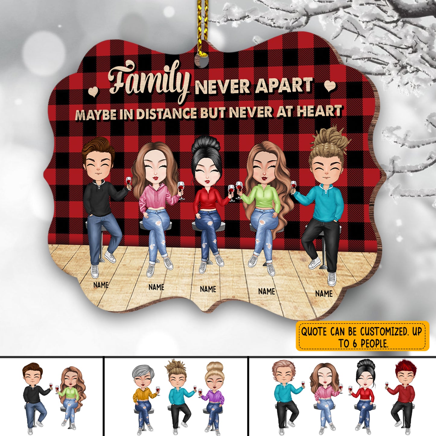 89Customized Brothers & Sisters God's gift that lasts forever Personalized Ornament