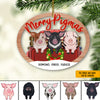 89Customized Merry Pigmas Red Truck Pig Lovers One Sided Personalized