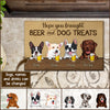 89Customized hope you brought drink and dog treats personalized doormat