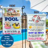 89Customized Life Is Better At The Pool With My Dogs Personalized 2 Sided Flag