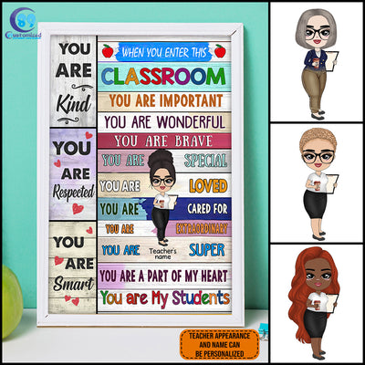 89Customized You are my students Teacher Customized Vertical Poster