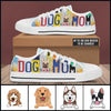 89Customized Dog mom License Plate Customized White Low Top Shoes