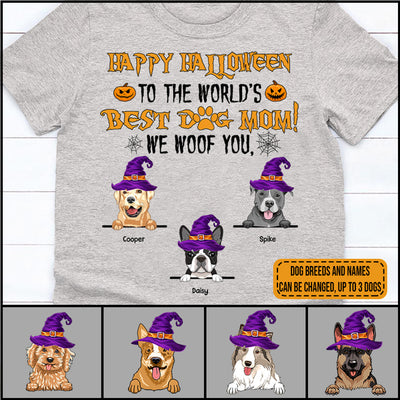 89Customized Happy Halloween to the world’s best dog mom Customized Shirt