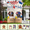 89Customized Dogs And Cats 4th Of July Personalized Personalized Garden Flag