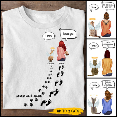 89Customized Never walk alone Cat Lovers Personalized Shirt