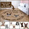 89Customized Welcome To Our House Cat Dog Personalized Round Rug