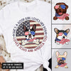89Customized She's a good girl loves her dog loves Jesus and America too Customized Shirt