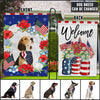 89Customized Patriotic Welcome Dog Customized Garden 2 Sided Flag