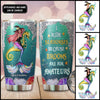 89Customized I ride seahorses because brooms are for amateurs Mermaid Witch Customized Tumbler